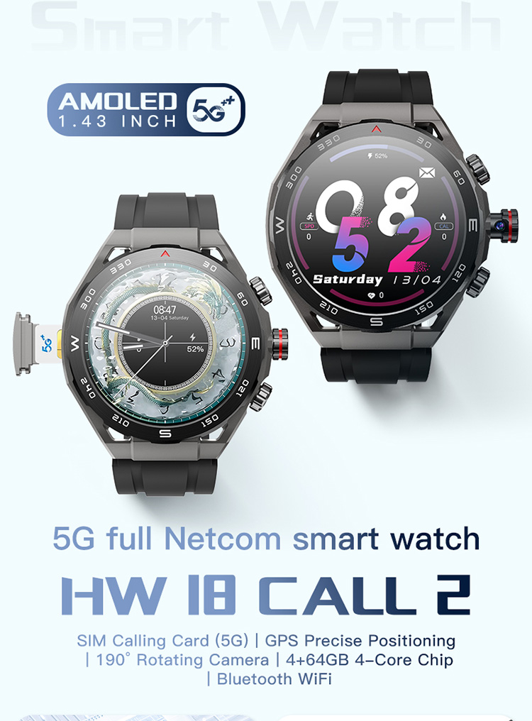 HW18 Call Smart Watch, HW18 Call2 4G Smart Watch, HW18 Android Smartwatch, Sim Card Smartwatch, NFC Smart Watch, GPS Smart Watch, Wifi Smart Watch,4G Sim Card Smartwatch, Call Smart Watch, SIM Cards Smart Watch